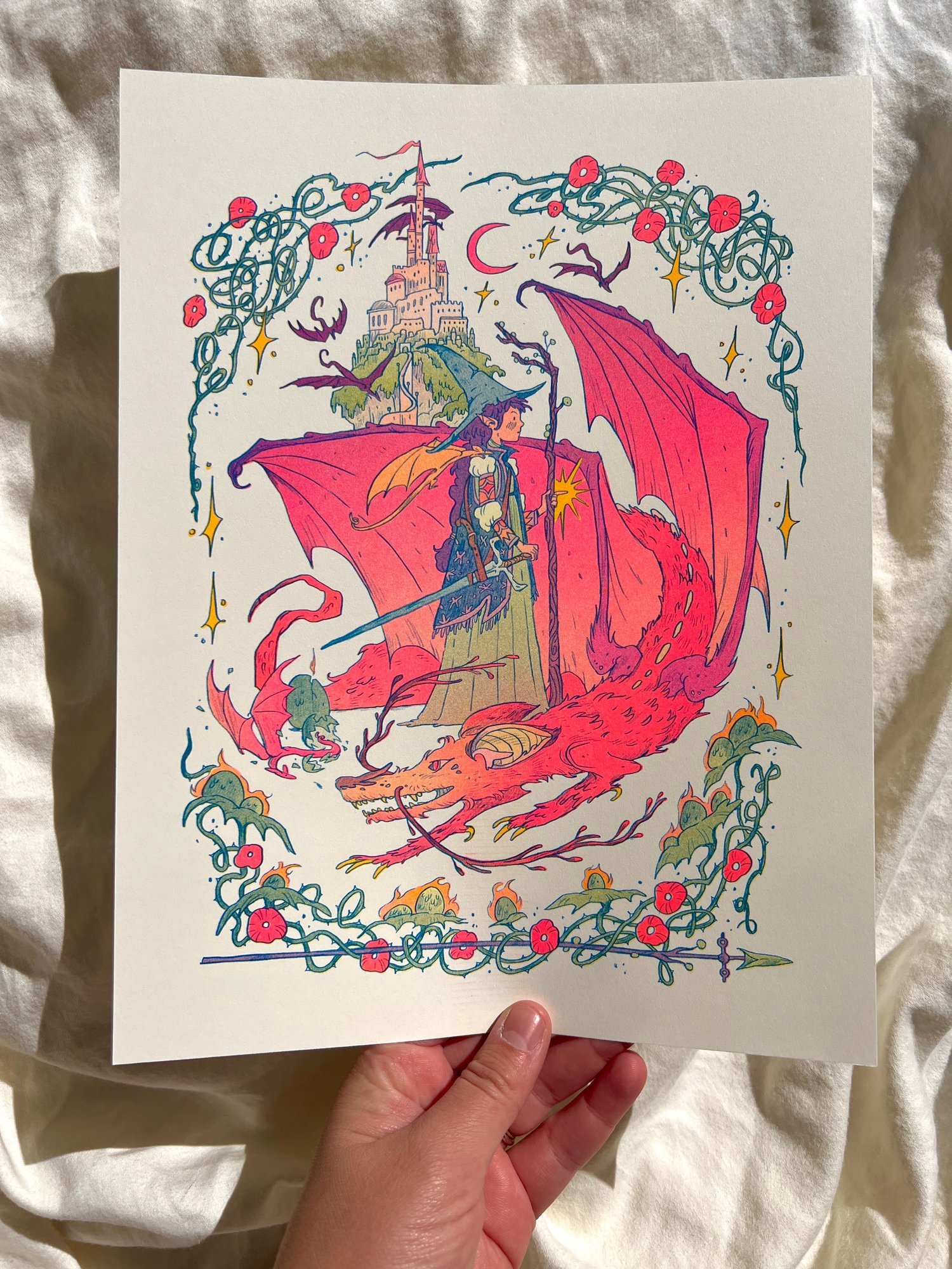 The Dragon Witch Riso Print