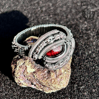 Image 4 of Garnet & Topaz Ring