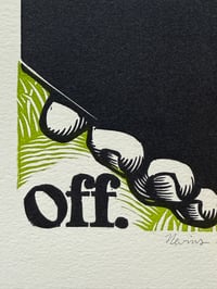 Image 4 of off. 8"x10" HAND-PRINTED ORIGINAL BLOCK PRINT