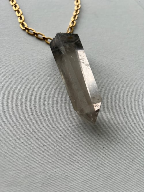 Image of BIG MAMA • Smokey Quartz Large Crystal Necklace