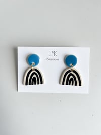 Paire de boucles d’oreilles céramique ARCA bleu