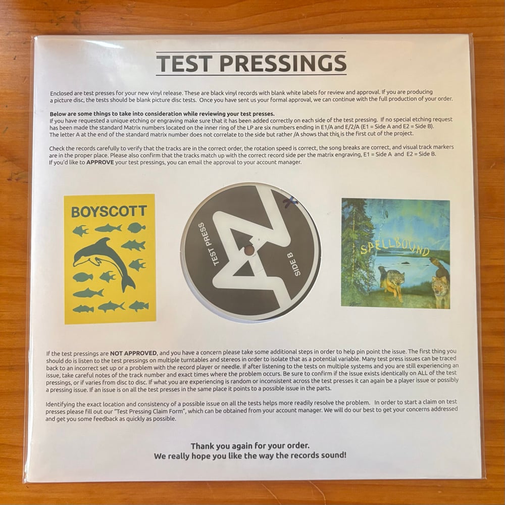 Image of Spellbound Test Pressing 