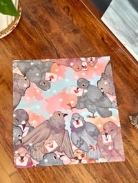 Image 3 of pigeon love letter microfiber cloth 