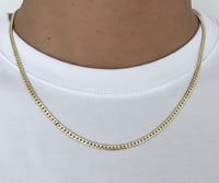 Image 2 of  Gold Plated 18” Curb link Chain,