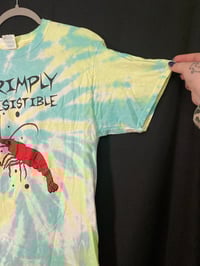 Image 3 of LARGE  Shrimply Irresistible Blacklight Reactive Tie Dye Shirt 2