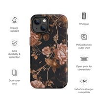 Image 14 of Dark Rose Gold Butterfly Design Goth Inspired Tough Case for iPhone®