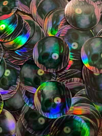Image 2 of creepy skull eyeball mini sticker 