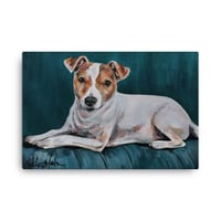 Image 1 of Couch Guarding Jack Russell