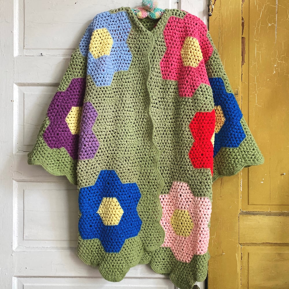 Image of Sage Flower Garden Granny Sweater