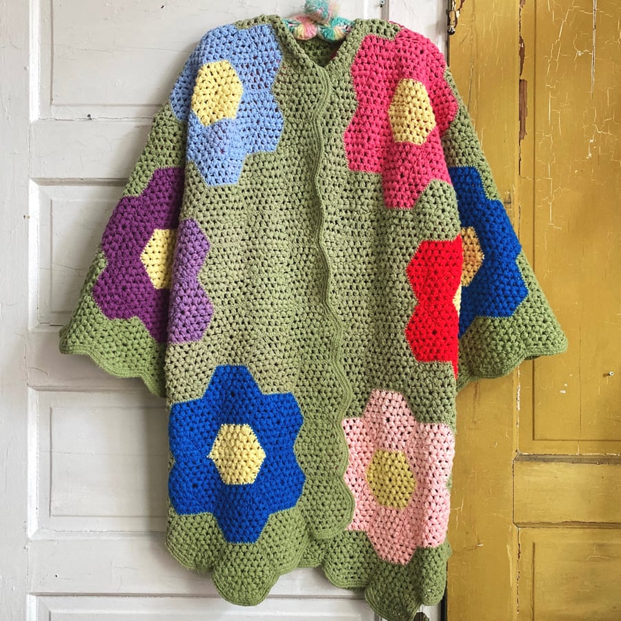 Image of Sage Flower Garden Granny Sweater