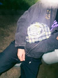Image 2 of F DRAWSTRING BAG YELAW TARTAN