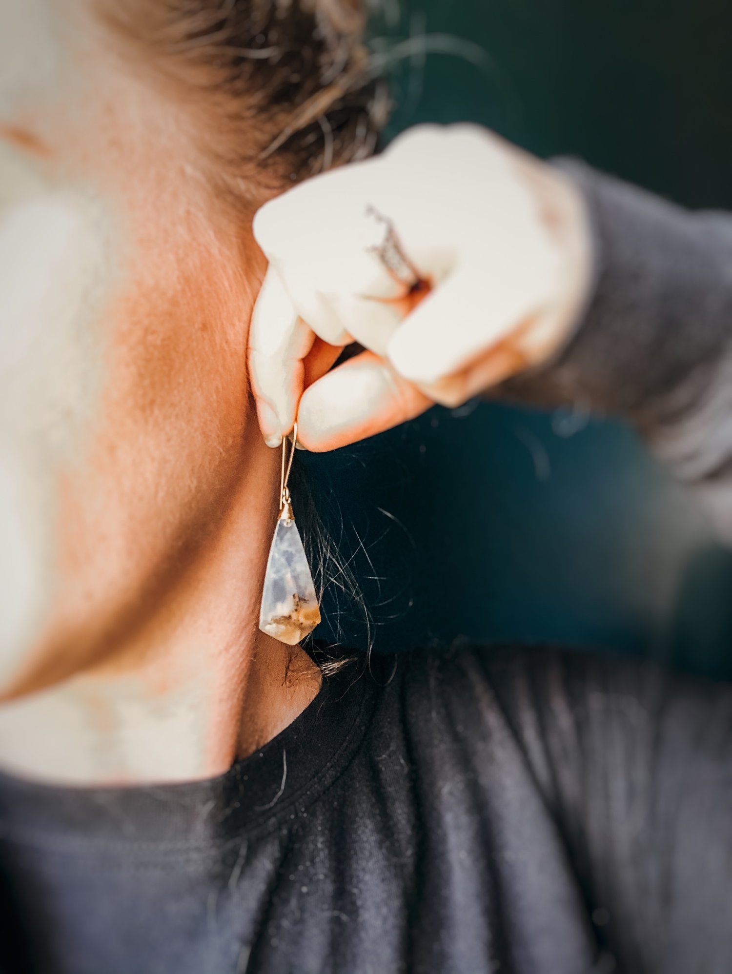 Image of OOAK Dendritic Agate Dangles