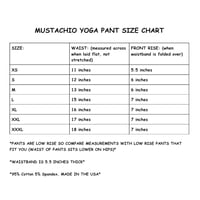 Image 4 of grey mustachio yoga pant XS-XXXL