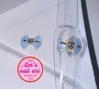 White opal chanel-bow 