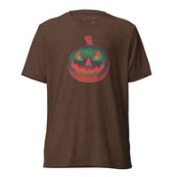 Image 16 of Short Sleeved T-shirt (Adult M/F) - Jack O Lantern Retro Orange Glow