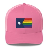Image 13 of Minnesota Rainbow Pride Flag (6 Stripe) Trucker Cap