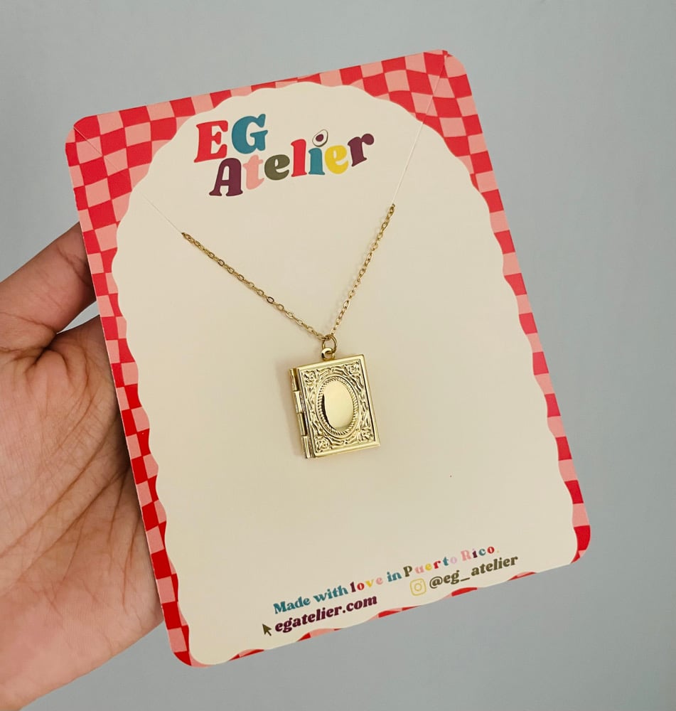 Image of Book Babe Locket Necklace