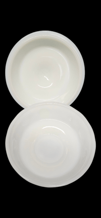 Image 4 of Vintage Westmoreland Paneled Grape Milk Glass Covered Candy Dish