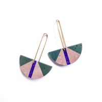 Image 1 of Lapis, Rhodonite & Argillite Earrings