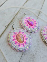Image 3 of Neon Medallion & Earring Set