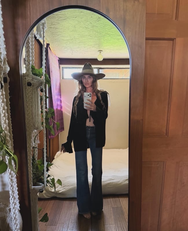 vintage DKNY black silk bohemian gothic pirate blouse