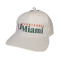 Image 1 of Vintage Twins Enterprise Miami Hurricanes Hat Cap Mens Adjustable White NCAA