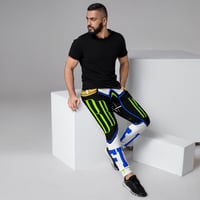 Image 2 of BOSSFITTED Neon Green and Blue Men's Joggers