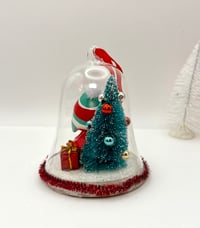 Image 4 of Retro Red Cardinal Snow Globe Display Piece