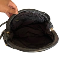 Image 3 of Leather Crescent Pouch Clutch