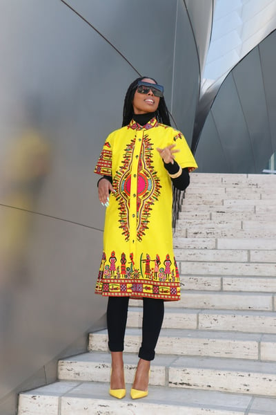 Image of The sika shirt dress - bright yellow 