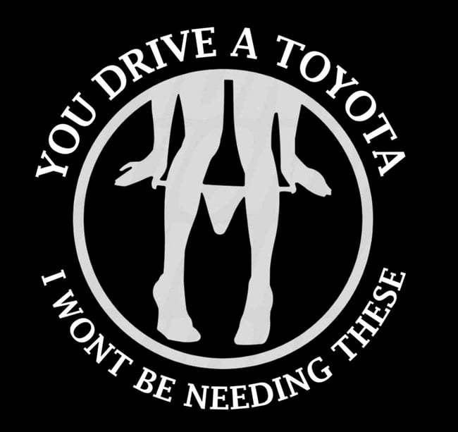 You Drive. A Toyota Vinyl Decal