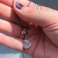 Image 2 of Ammonite Talisman – Handmade Sterling Silver Spiral Necklace, Symbol of Strength & Resilience