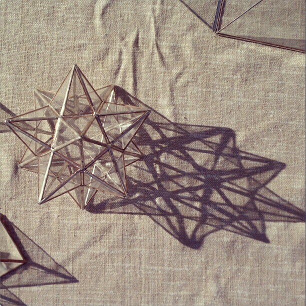 Image of 12-Pointed Stained Glass Star Tree Topper