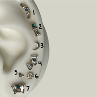 Image 3 of geometric yellow gold studs