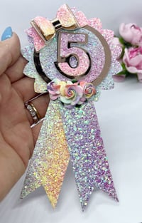 Image 4 of Glitter Rainbow Birthday Badge