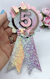 Glitter Rainbow Birthday Badge