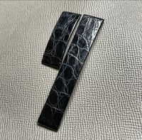 Image 3 of Black Vintage Crocodile Cartier Watch Strap