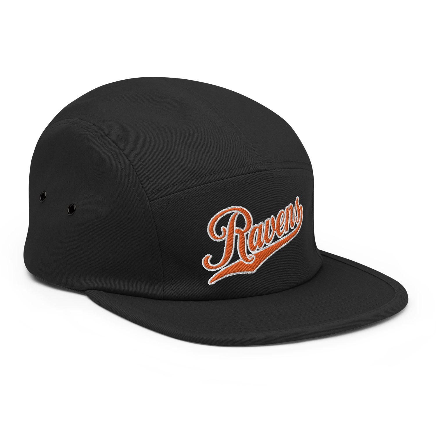 Image of Baltimore Orange Raven Orioles Five Panel Hat (Black)