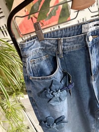 Image 2 of NWT fashion Nov flower jeans 