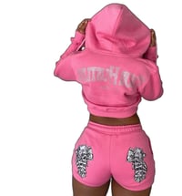 Image 1 of Bank Rose Jogger Short Set 