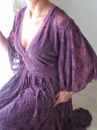 Image 1 of photography lace dress Melanie - size M - dark purple | photo props