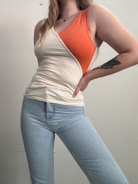 Image 2 of 2000s orange top // M 