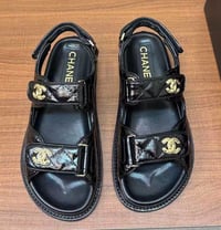 C Dad Sandals - Black & Gold 