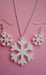Image of White Snowflake Necklace & Earrings