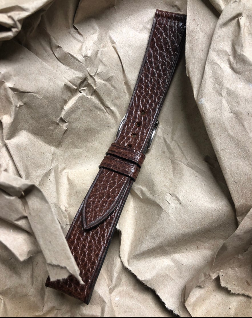 Image of Brown Calfskin - Hard Grain - Watch Strap