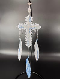 Image 2 of Blue Cross Dreamcatcher