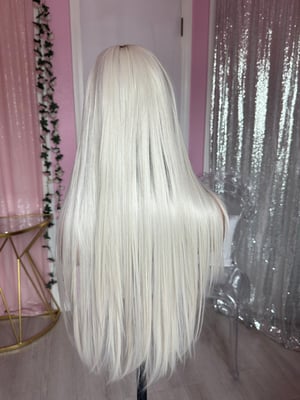 Image of icy bangs dark roots (ready to ship)