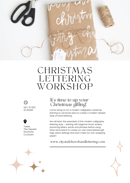 Image 1 of Christmas Lettering Workshop