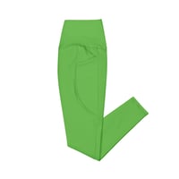 Image 1 of HEART CHAKRA GREEN LEGGINGS