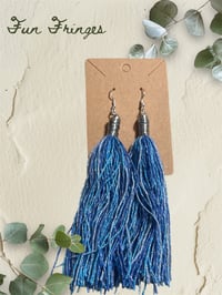 Blue Sparkle Ear Dangles